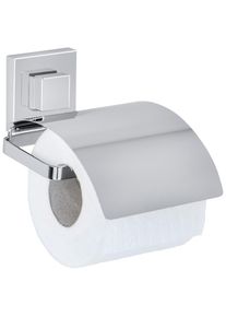 Wenko Toilettenpapierhalter »Vacuum-Loc Quadro«, Befestigen ohne bohren silberfarben silberfarben/chromfarben