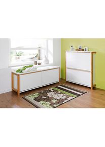 Andas Schuhkipper, im Skandinavischen Design braun weiss, eiche