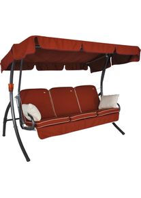 Angerer FREIZEITMÖBEL Hollywoodschaukel »Comfort Style«, inkl. Auflagen und Zierkissen orange dunkelgrau-terracotta + terracotta