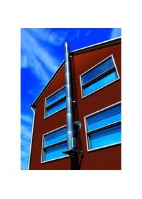 ZITEC Schornstein »Außenwandkamin DW-ECO, Wandabstand bis 23, 7cm«, (Set) silberfarben