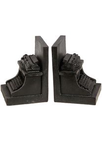AMBIENTE HAUS Buchstütze »Schreibmaschine-Buchstützen 16cm«, (1 St.) grau antikschwarz