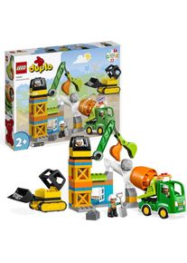 Lego® Konstruktionsspielsteine »Baustelle mit Baufahrzeugen (10990), DUPLO Town«, (61 St.), mit Licht und Sound; Made in Europe bunt
