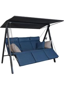 Angerer FREIZEITMÖBEL Hollywoodschaukel »Lounge«, inkl. Auflagen blau blau + blau