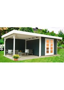 Wolff Gartenhaus »Relax Lounge B«, (Set) grau anthrazit-naturbelassen