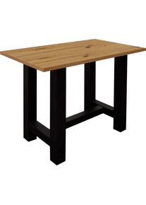 Mäusbacher MÄUSBACHER Bartisch, Gestell in U-Form (Breite 120, 140 oder 160 cm) schwarz schwarzstahl/asteichefarben + schwarzstahl