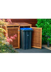 Dobar Mülltonnenbox, 2x240l, BxTxH: 137x83x132 cm braun Aufbewahrungsboxen