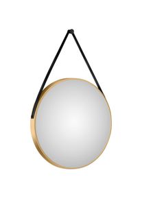 Talos Wandspiegel, dekorativer runder Spiegel mit Aluminiumrahmen, Ø 80 cm goldfarben gold