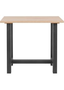Mäusbacher MÄUSBACHER Bartisch, Gestell in U-Form (Breite 120, 140 oder 160 cm) schwarz schwarzstahl/eichefarben sägerau + schwarzstahl