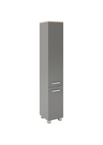 Welltime Hochschrank »Cosmo«, BxTxH: ca. 30x32, 5x171, 5 cm, verschiedene Farben, 6 Fächer grau grau/eiche artisan
