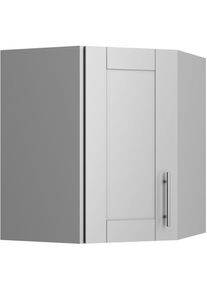 Optifit Eckhängeschrank »Ahus«, Breite 60 x 60 cm grau hellgrau matt/hellgrau