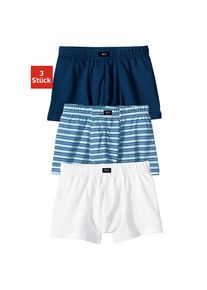 H.I.S. H.I.S Boxer, (Packung, 3 St.), cooler Uni-Streifen-Mix blau 104 3 St. marine, weiß, marine-gestreift Boxershorts im 3er Pack von HIS
