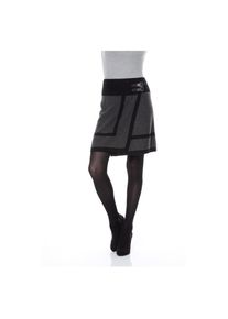 Aniston CASUAL Wickelrock, mit seitlichen Schnallen verziert schwarz 36 grau-schwarz-meliert Damenrock in Glattstrickqualität