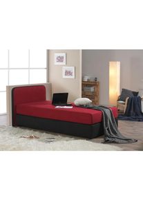 Maintal Boxspringbett rot rot/schwarz