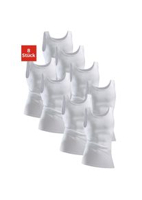 Clipper Unterhemd, (8 St.), aus Feinripp weiß 3 Feinripp Unterhemd im 8er Pack