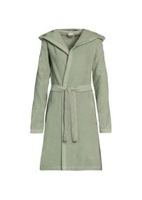 Esprit Damenbademantel »Izzy«, mit Kapuze & Ärmelpatches grün soft green Damen Kapuzenmantel mit Einfassungen und Ärmelpatches