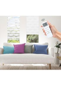 GOOD LIFE Elektrisches Rollo »Wave - SMART HOME«, Lichtschutz, ohne Bohren, mit Fernbedienung weiß weiß + weiß