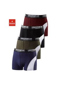 AUTHENTIC UNDERWEAR Boxer, (Packung, 4 St.), für Jungen, cooler Look durch weißen Einsatz bunt 98/104 4 St. AUTHENTIC UNDERWEAR Jungen Boxer