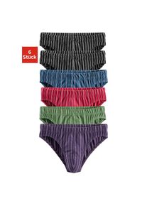 Le Jogger® Slip, (Packung, 6 St.), mit garngefärbten Streifen bunt 3 6 St. Herren Slip im 6er Pack