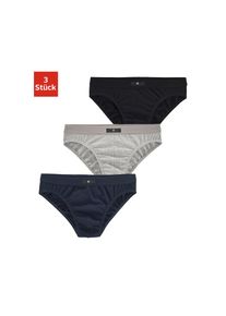 H.I.S. H.I.S Slip, (Packung, 3 St.), mit Logo vorn blau S 3 St. marine, grau-meliert, schwarz Slips im 3er Pack