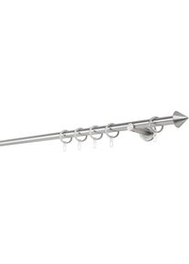 mydeco Gardinenstange »20mm Spitze Wandträger 6, 5 cm«, 1 läufig-läufig, Fixmaß silberfarben edelstahlfarben