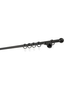 mydeco Gardinenstange »20mm Ball Wandträger 6, 5 cm«, Fixmaß schwarz