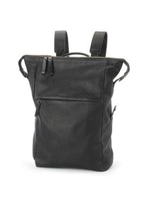 Harold’s Lederwaren Laptop-Lederrucksack schwarz