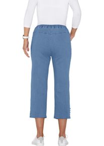 Damen 7/8-Jeans mit Zierriegel am Abschluss blue-bleached