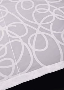 Transparentes Raffrollo mit Druck mit recyceltem Polyester in weiss | 140x60 cm | bonprix