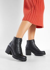 Schnür Boot in schwarz, Grösse 36, bonprix