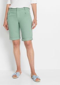 Stretch-Bermuda in grün, Grösse 34, 97% Baumwolle, bonprix