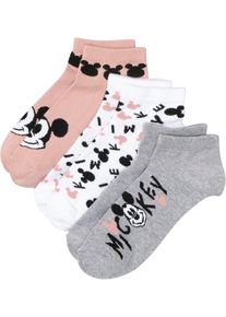 Kurzsocken Mickey Mouse (3er Pack) in grau, Grösse 39-42, bonprix