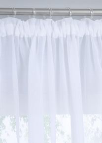 Gardine aus feiner Batist Struktur (1er Pack) in weiss, 145x140 cm, bonprix