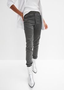 Hose mit Biker- Details in grau, Grösse 32, 97% Baumwolle, bonprix
