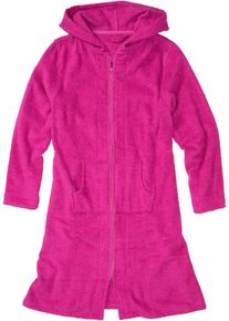 Frottee Bademantel aus Bio-Baumwolle mit Reißverschluss in pink, Grösse 56/58 (3XL), 100% Baumwolle, bonprix