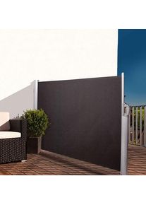 Noor Seitenmarkise Exklusiv anthrazit Sichtschutz, 100x350 cm