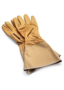 Rostaing Gartenhandschuh Leder lange Stulpe Gelb 8