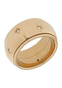 Fossil Ring 'Sadie' Damen Gr&ouml;&szlig;e 49/50 gold / transparent