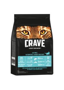 2x 7kg Adult mit Lachs & Weissfisch Crave Trockenfutter für Katzen
