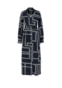 WE Fashion Blusenkleid Damen Gr&ouml;&szlig;e 40 navy / wei&szlig; Winterkleid