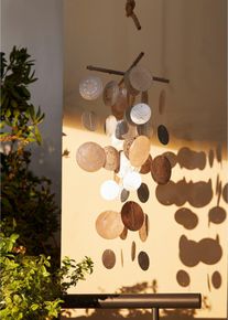 Windspiel mit Capizmuscheln in braun | 40x25 cm | bonprix