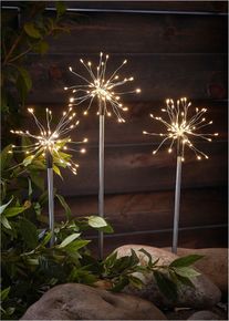 Solar Gartenstecker Sterne (3er Pack) in silber | Onesize | bonprix