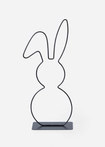Deko-Figur Silhouette in Hasenform in schwarz | 29x13 cm | bonprix