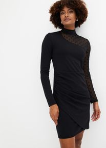 Figurbetontes One-Shoulder-Kleid in schwarz, Grösse 36/38 (S), bonprix