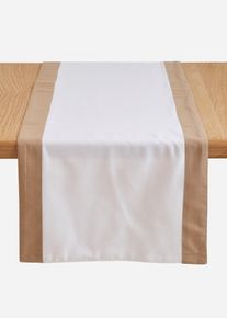 Bio Baumwoll Tischläufer mit Struktur in weiss | 30x180 cm | 100% Baumwolle | bonprix