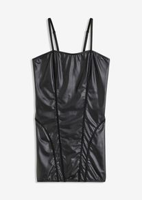 Kleid aus Wetlook in schwarz, Grösse 48/50 (XL), bonprix