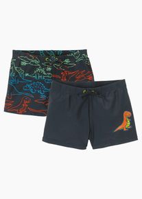 Badehose (2er Pack) in schwarz, Grösse 128/134, bonprix