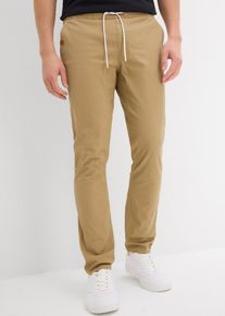 Regular Fit Stretch-Schlupfhose Straight in braun, Gr&ouml;sse 56, 98% Baumwolle, bonprix