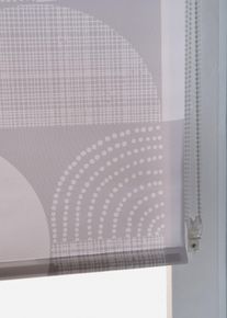Sichtschutzrollo mit grafischem Druck in weiss, 150x120 cm, bonprix