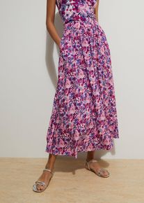 Maxirock aus reiner Viskose in lila, Gr&ouml;sse 38, bonprix