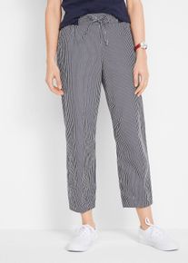 Hose mit Leinen 7/8 Länge in blau, Grösse 38, bonprix